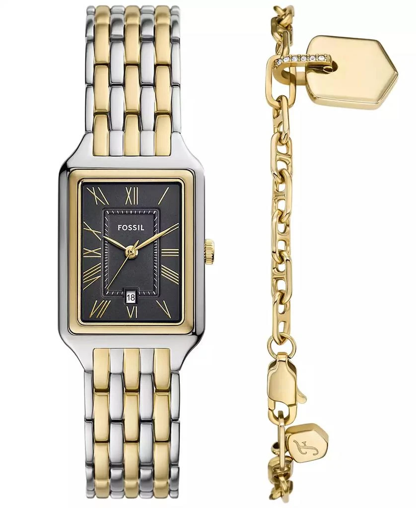 Fossil Women's Raquel Three-Hand Date Two-Tone Stainless Steel Watch and Bracelet Set, 23mm 1