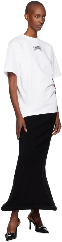 Jean Paul Gaultier White Oversized Lace Label T-shirt 4