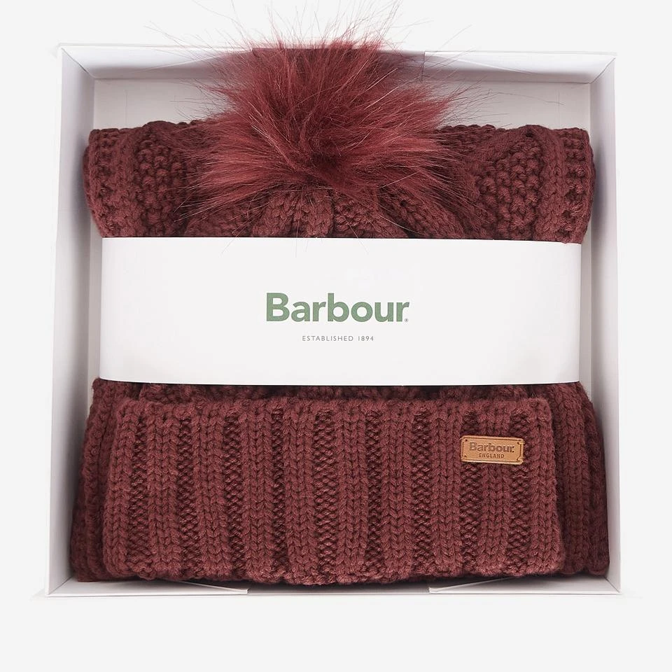 Barbour Barbour Ridley Knit Beanie And Scarf Gift Set 1