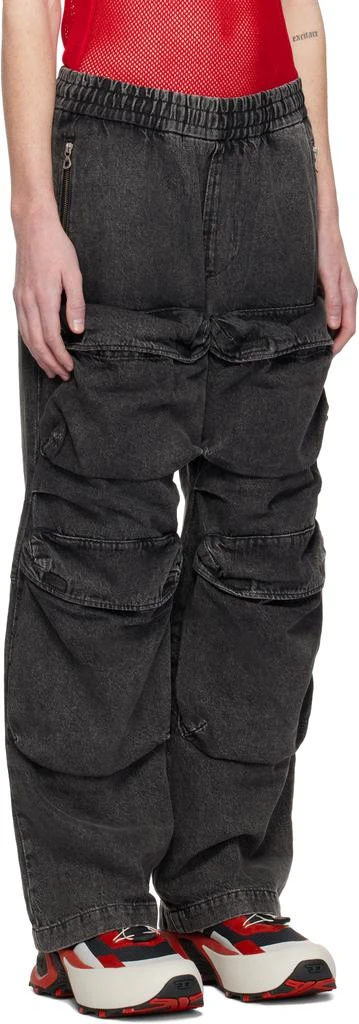 Diesel Black D-Baertson-S Denim Cargo Pants 2