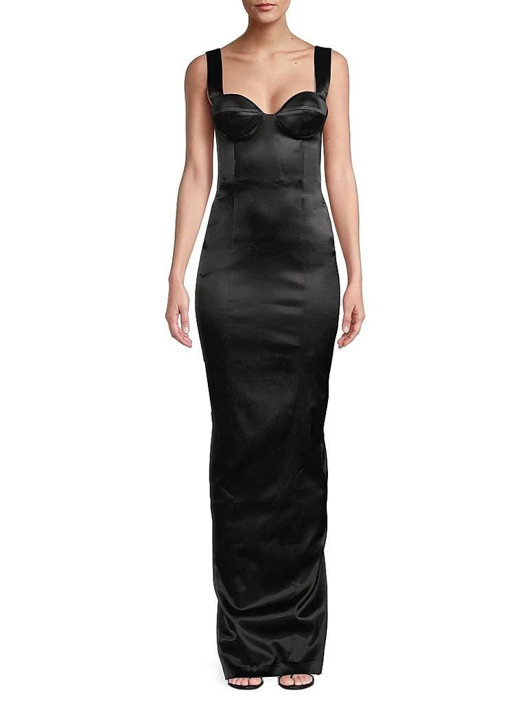 SAU LEE Palmela Sleeveless Satin Gown 3