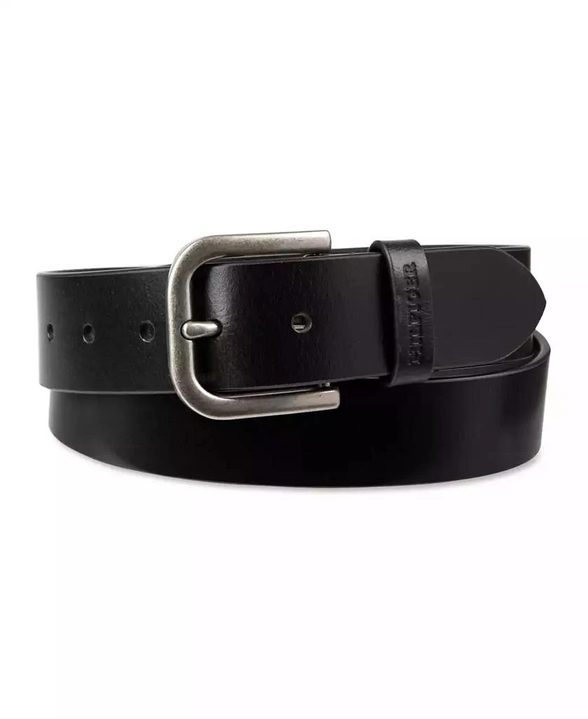 Tommy Hilfiger Men's Genuine Leather Raw Edge Casual Jean Belt 1