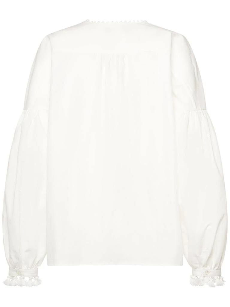 WEEKEND MAX MARA Radica Embroidered Cotton & Linen Shirt 4