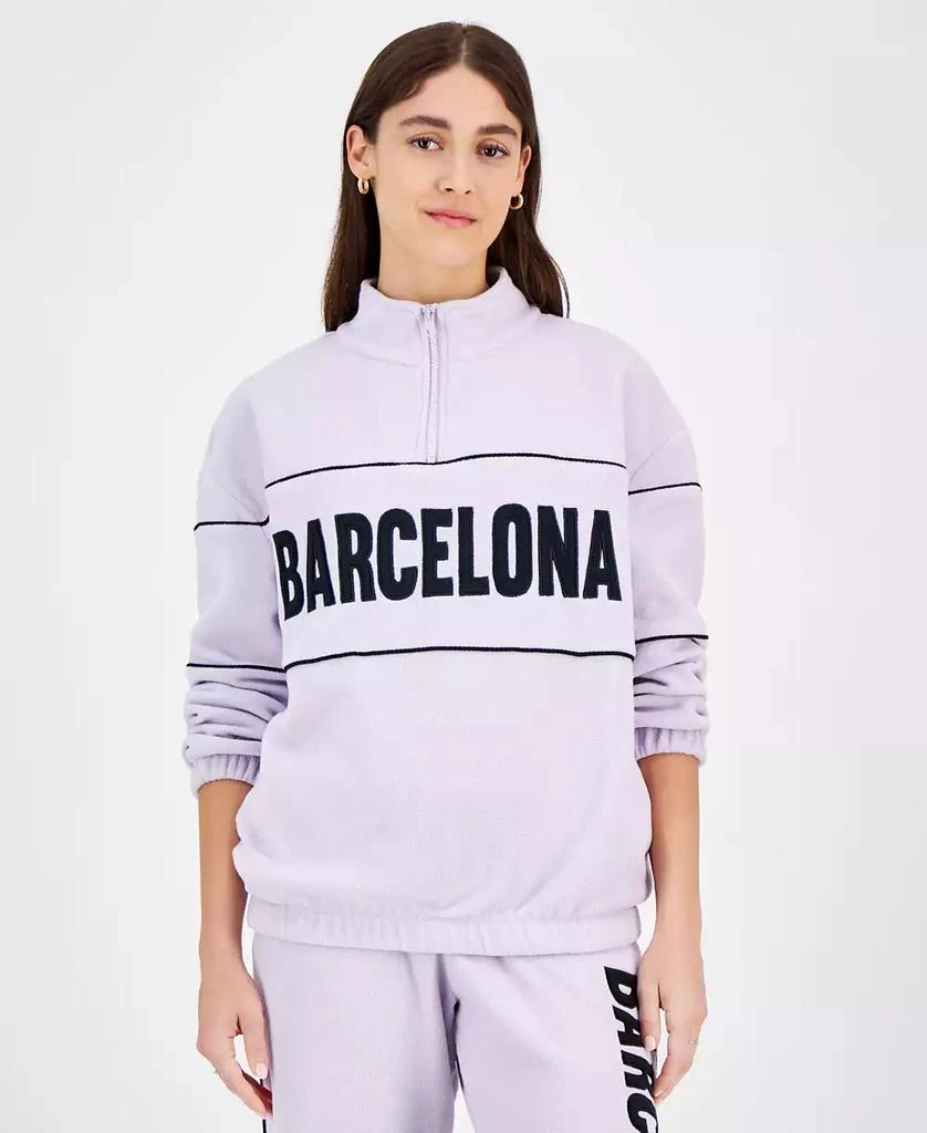 Rebellious One Juniors' Barcelona Fleece Quarter-Zip Sweatshirt 3