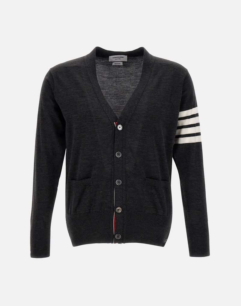 Thom Browne "Classic V-Neck Cardigan In Fine Merino Wool"