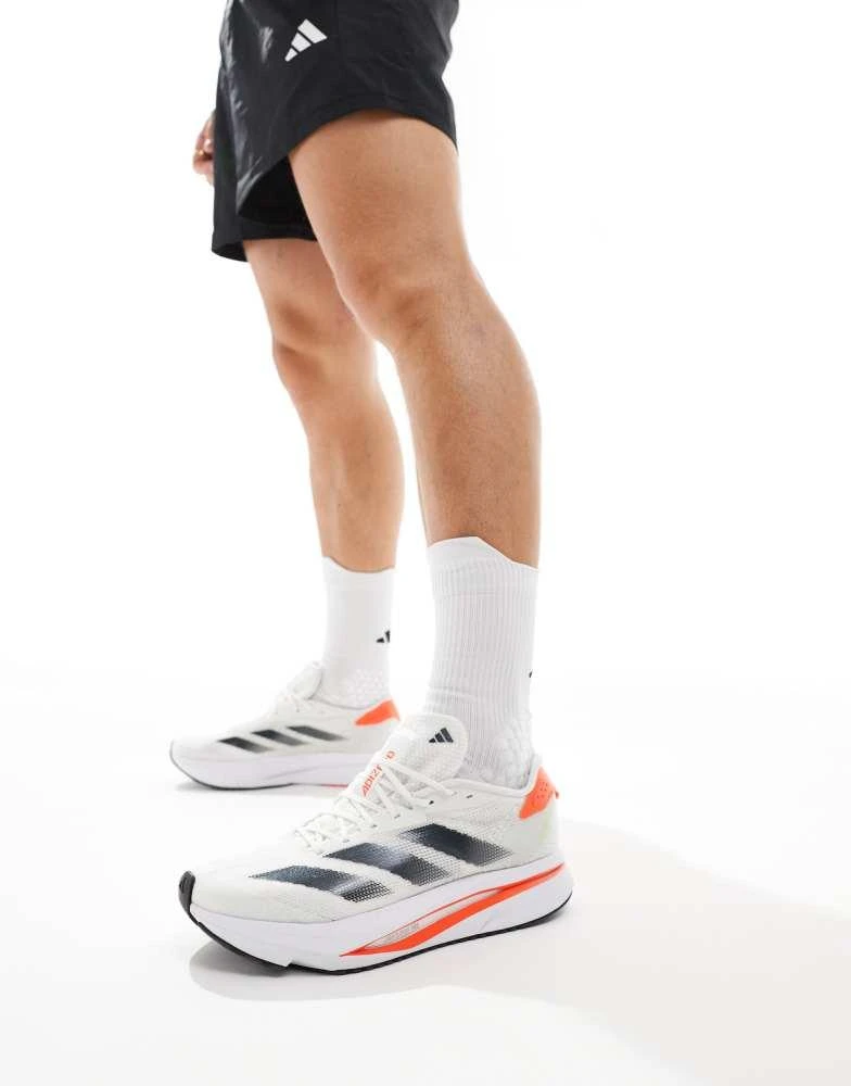 adidas gazelle silver green womens adidas Men's Adizero Evo SL Woven Shoes White/Lucid Orange / 12.5 / D main image 0