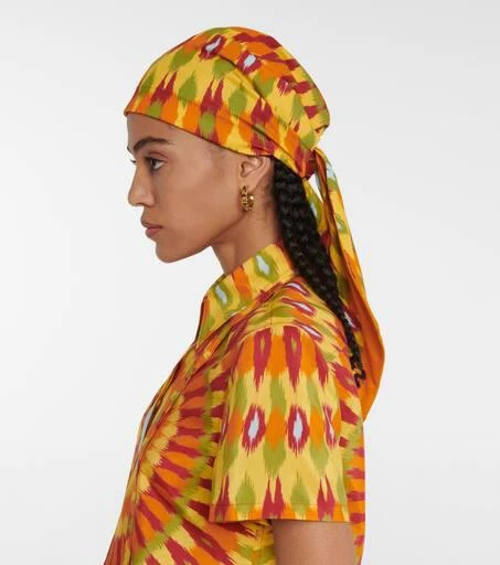 Valentino Printed silk and cotton headscarf 2