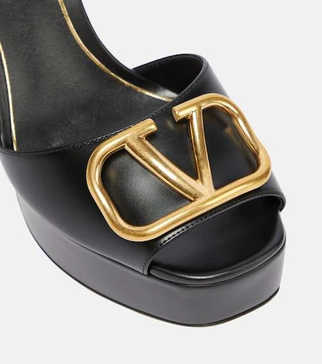 Valentino VLogo leather platform sandals 6