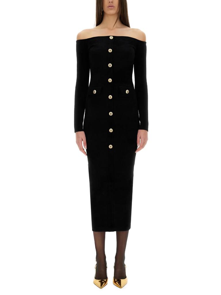 【関税&送料込】Self-Portrait Chenille Midi Dress Self Portrait Black Chenille Knit Midi Dress | Shopbop