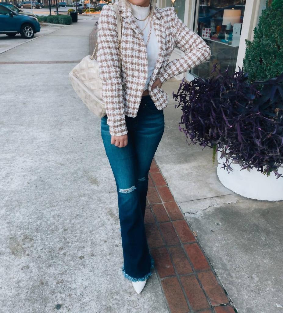 Shopirisbasic Chic Feeling Tweed Blazer In Multi