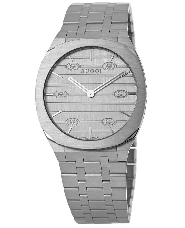 Gucci Gucci 25H 34mm Silver Dial Steel Women's Watch YA163402 1