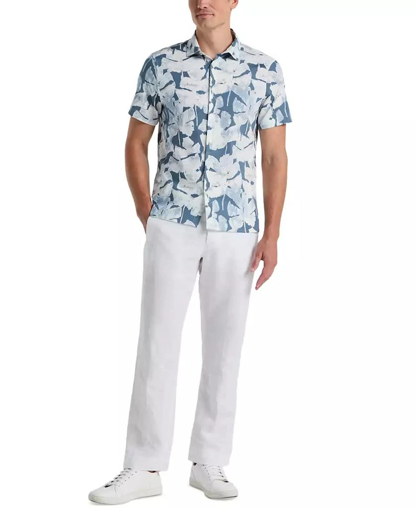 Perry Ellis Men's Short Sleeve Leaf Print Button-Front Shirt 4