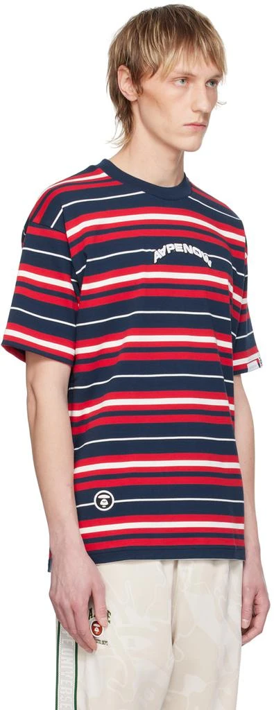 AAPE by A Bathing Ape Navy & Red Striped T-Shirt 2