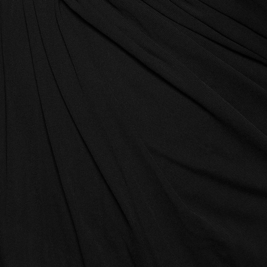 Yves Saint Laurent Saint Laurent Black Crepe & Jersey Draped Gown S 3
