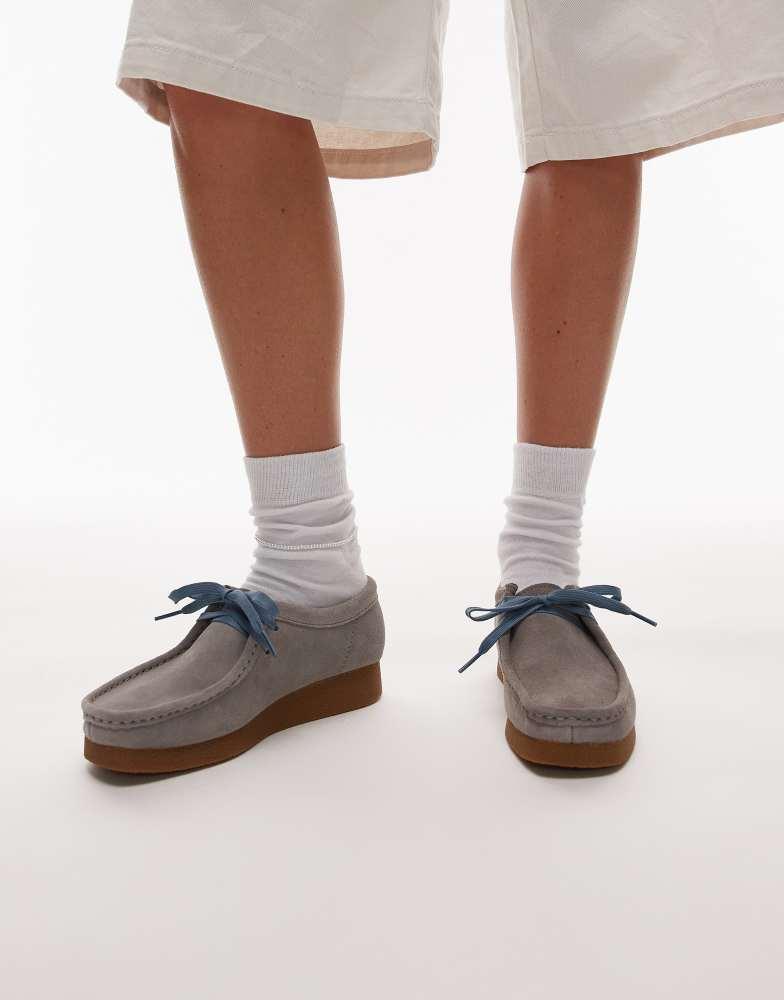 Clarks Clarks Wallabee evo shoe in dark grey suede
