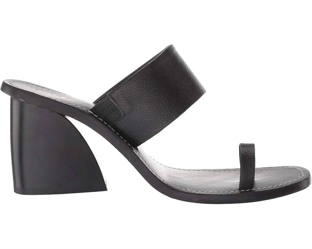 42 GOLD 42 Gold - Eedie Single Toe Wide Strap Leather Heels 1