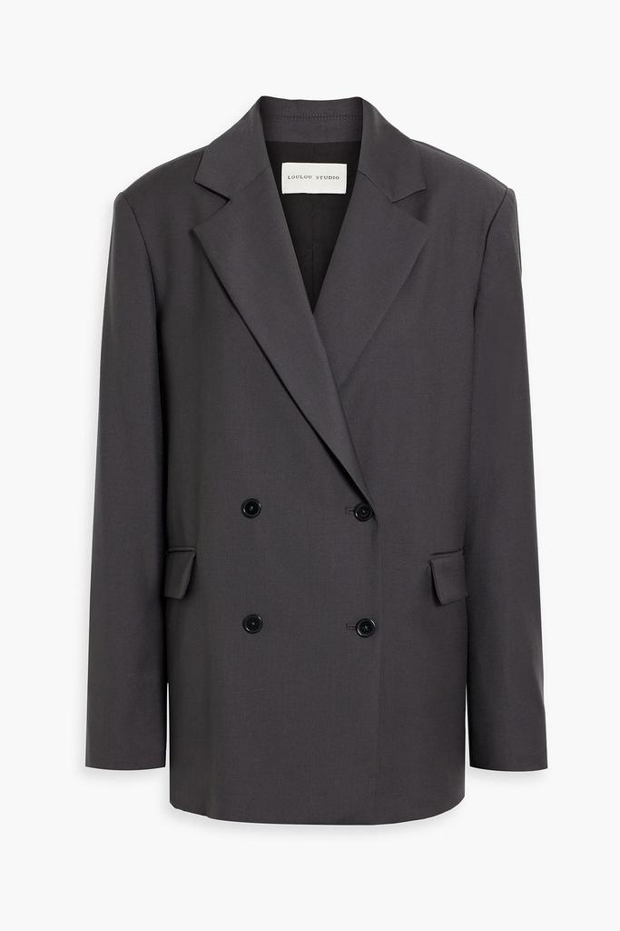 ジャケット Loulou Studio Black single-breasted boucle jacket Loulou Studio Black single-breasted bouclé jacket | TheDoubleF