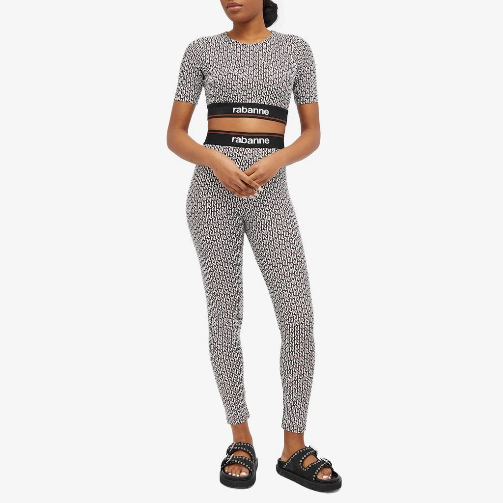 Paco Rabanne Paco Rabanne All Over Logo Crop Top 4