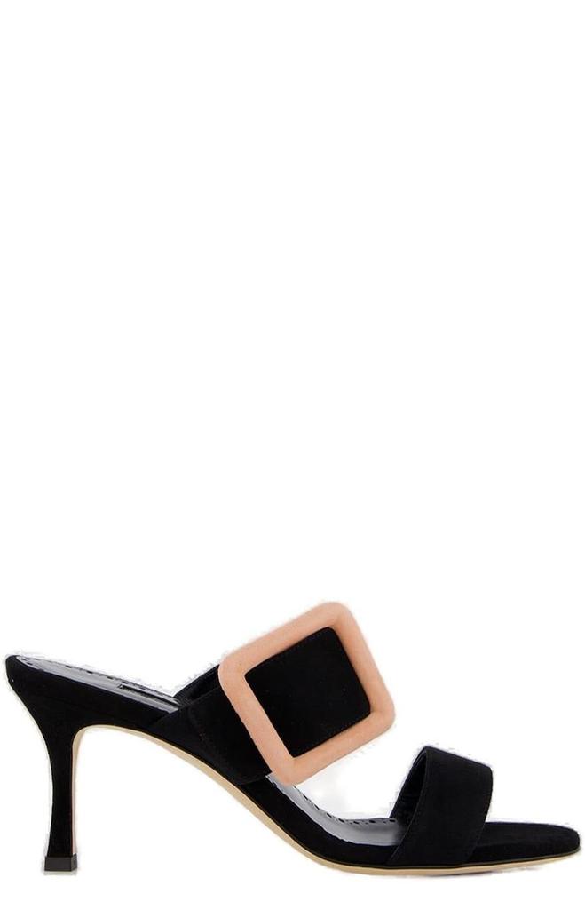 Manolo Blahnik Plumena 090 Satin Sandals - Shoes - BeyondStyle