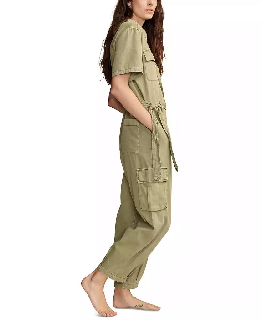 Lucky Brand Women's Belted Short-Sleeve Denim Jumpsuit 3