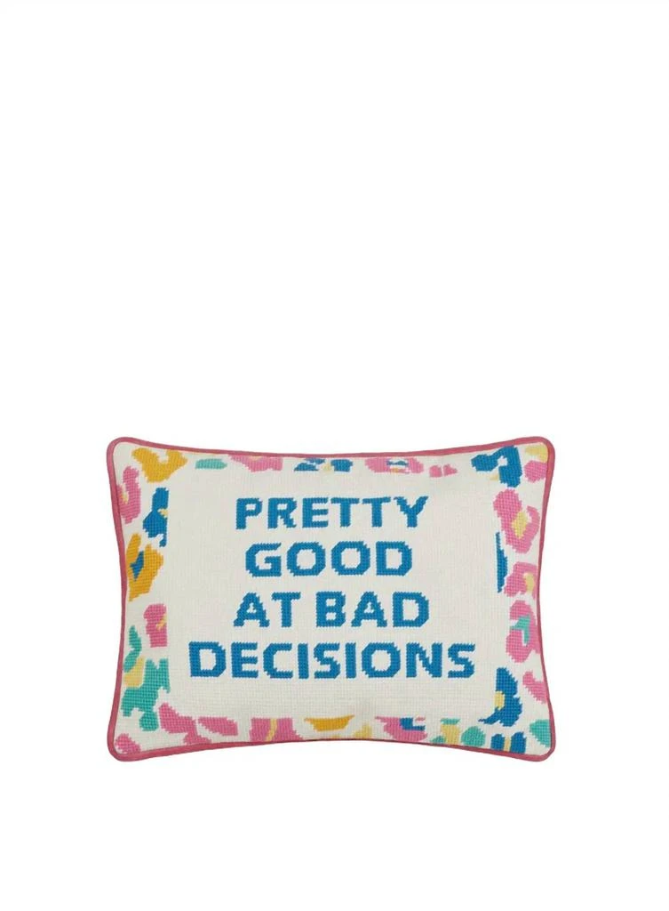 Peking Handicraft Pretty Good Embroidered Needlepoint Pillow