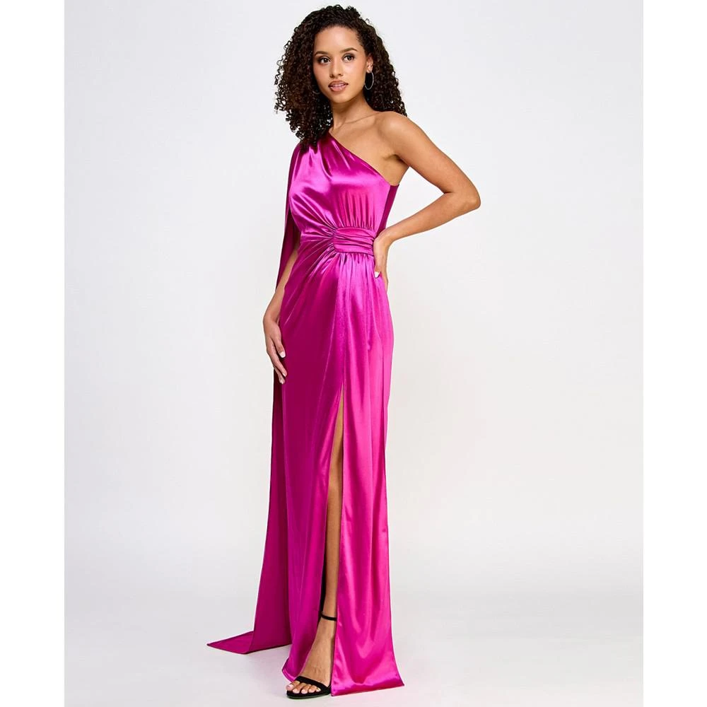 City Studios Juniors' One-Shoulder Flyaway Gown, Created for Macy's 5