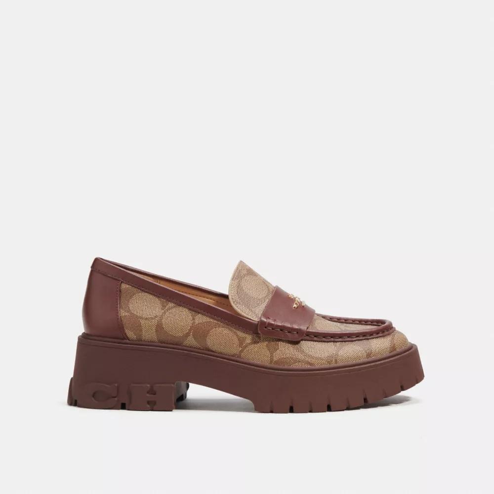 COACH ローファー (RUTHIE LTHR LOAFER) Shop Ruthie Loafer In Signature Canvas on Sale at