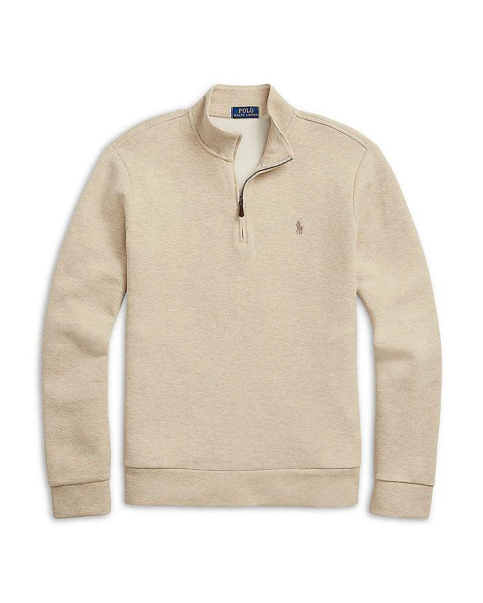 Ralph Lauren Cotton Blend Double Knit Mesh Quarter Zip Mock Neck Sweatshirt 6