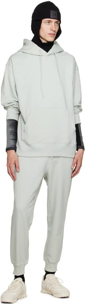 Y-3 Green Cuffed Sweatpants 4