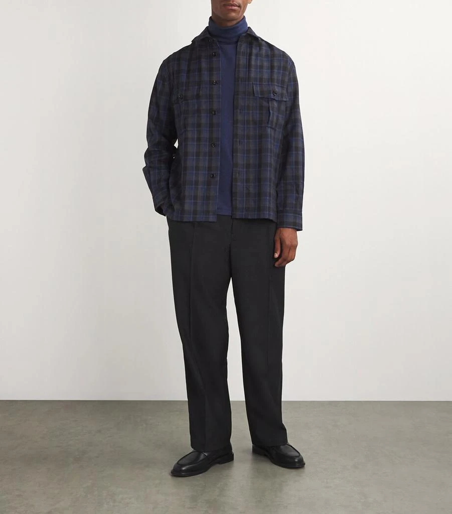 Dunhill Wool-Cashmere Check Overshirt 2