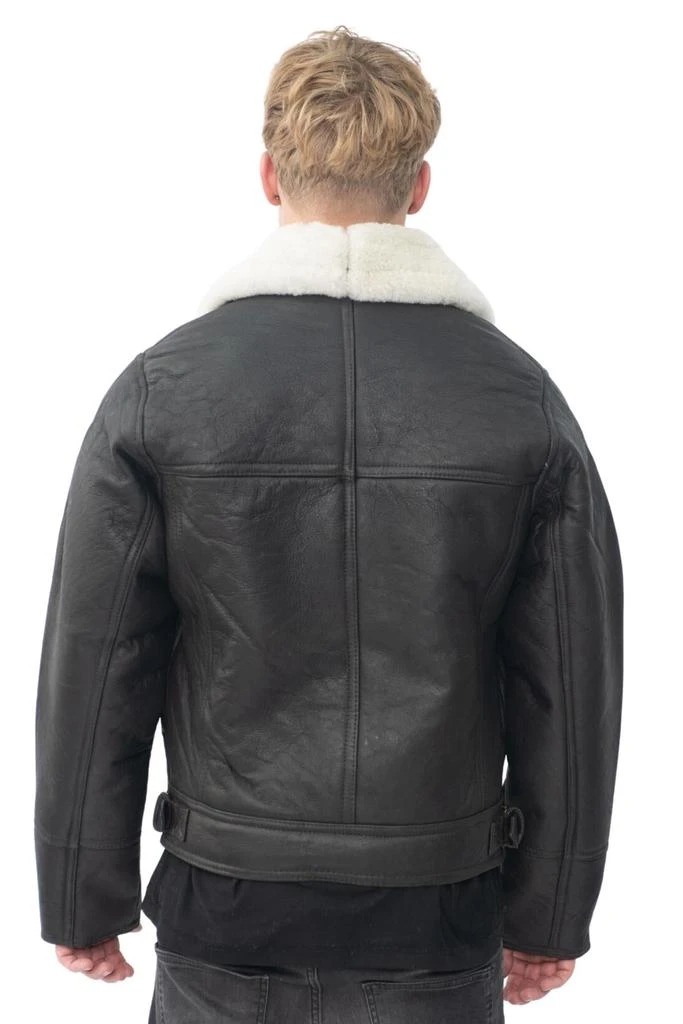 Infinity Leather Mens Sheepskin Leather WW2 Bomber Jacket-Haverhill 6