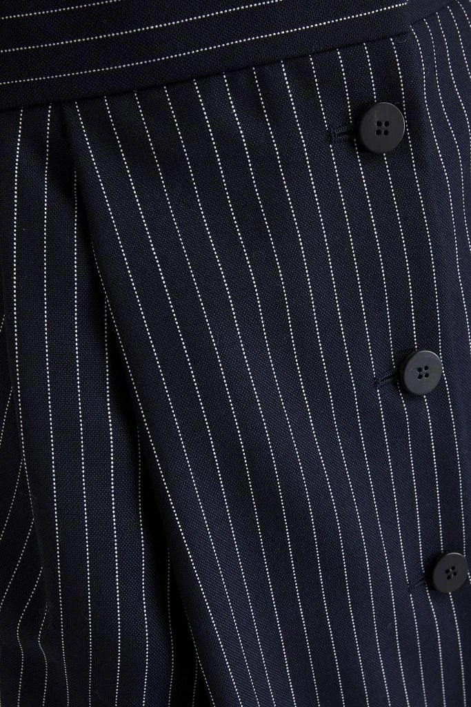 Chloé Pleated pinstriped wool skirt 4
