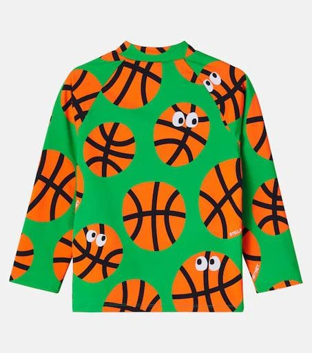Stella McCartney Basketballs printed jersey rashguard top 2