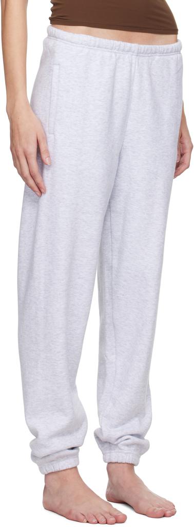 SKIMS Gray Cotton Fleece Classic Jogger Lounge Pants