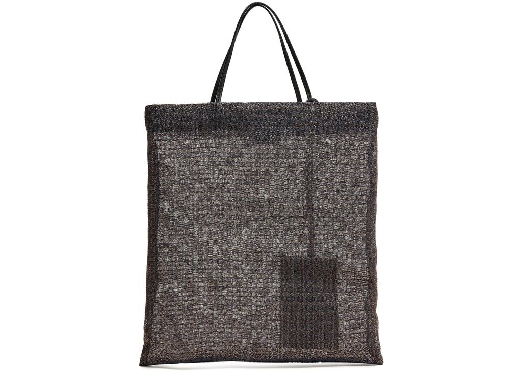 【THE ROW】BARN MINI TOTE BAG THE ROW Barn Mini Tote Bag in Striped Mesh | Neiman Marcus