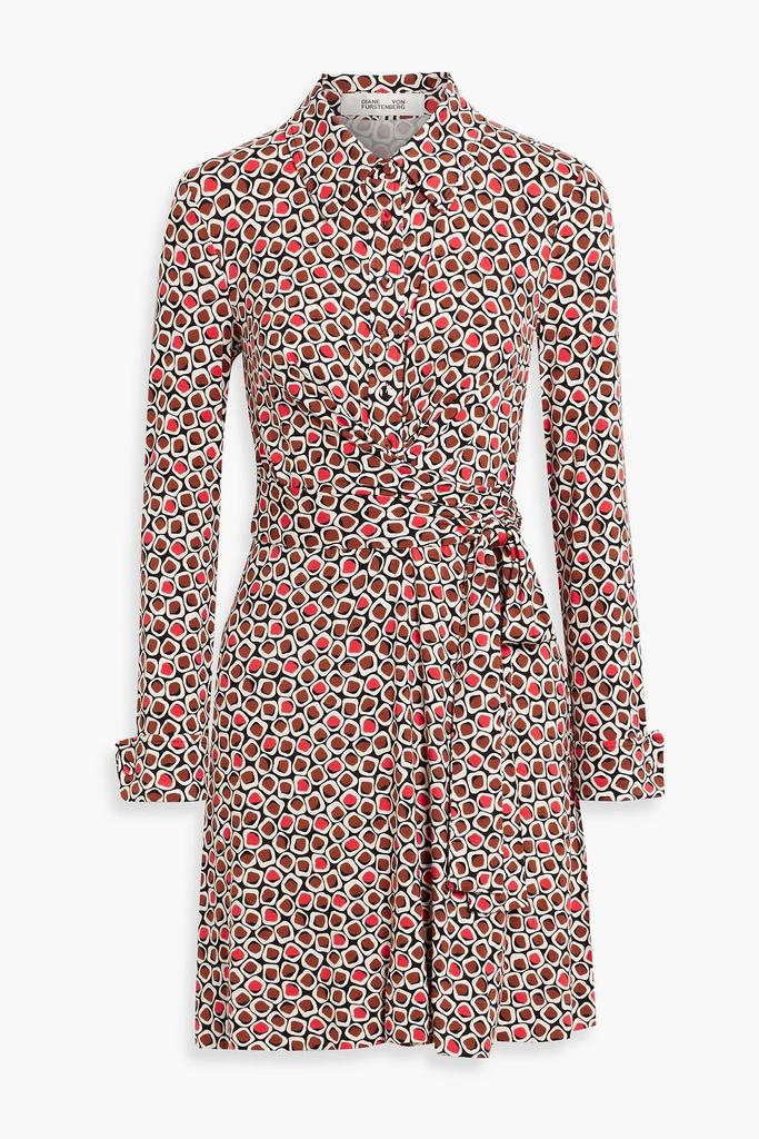 Diane von Furstenberg Didi printed stretch-jersey mini wrap dress