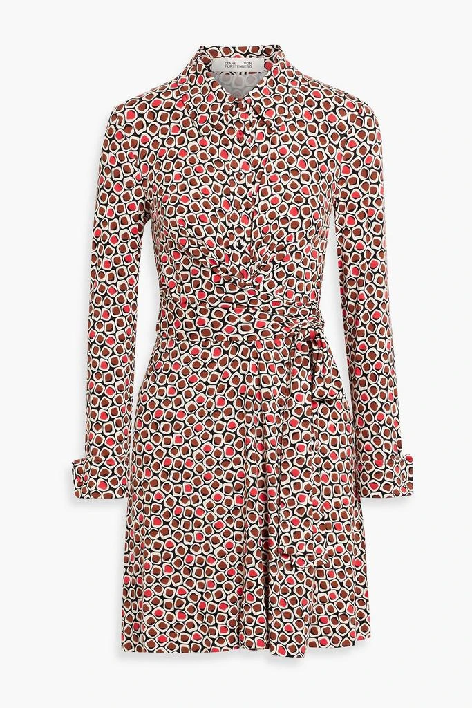 Diane von Furstenberg Didi printed stretch-jersey mini wrap dress 1