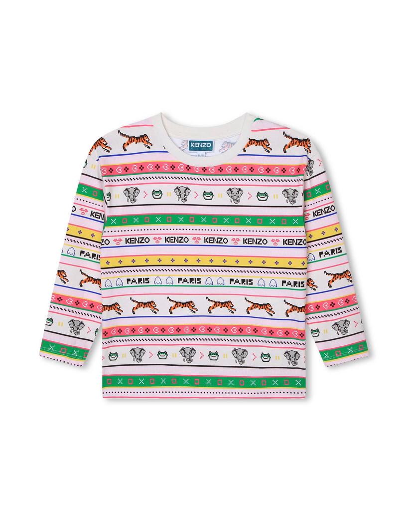 Kenzo T-Shirt Manches Longues Rice - Enfant Fille - Kenzo Kids