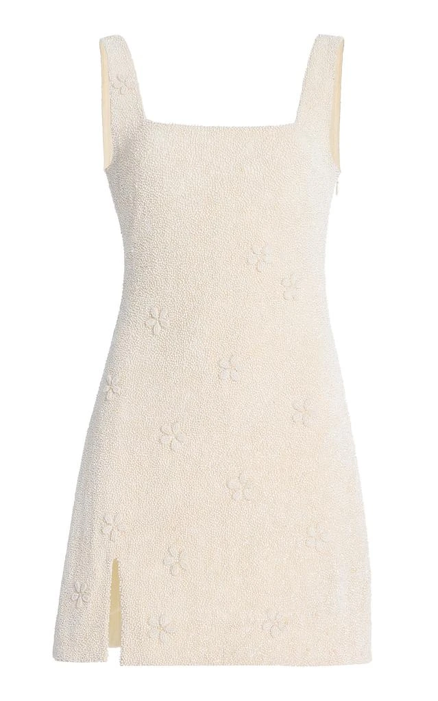 Staud STAUD - Le Sable Beaded Mini Dress - Ivory - S - Moda Operandi 1