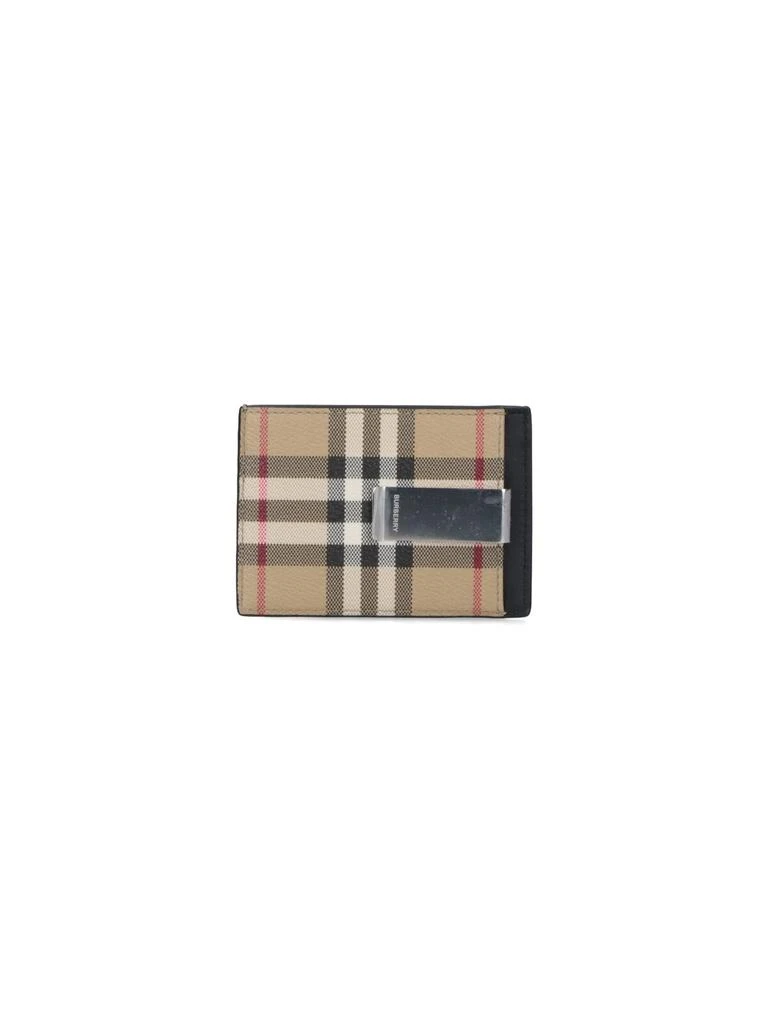 Burberry Compact Beige Check Pattern Cardholder 2