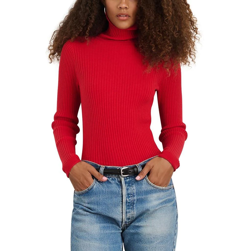 Alex Mill Cristy Womens Long Sleeve Ribbed Mock Turtleneck Sweater 2