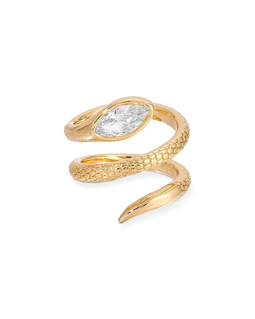 Ettika Jewelry Marquise Cubic Zirconia Coiled Snake Ring in 18K Gold Plated from Bloomingdale
s