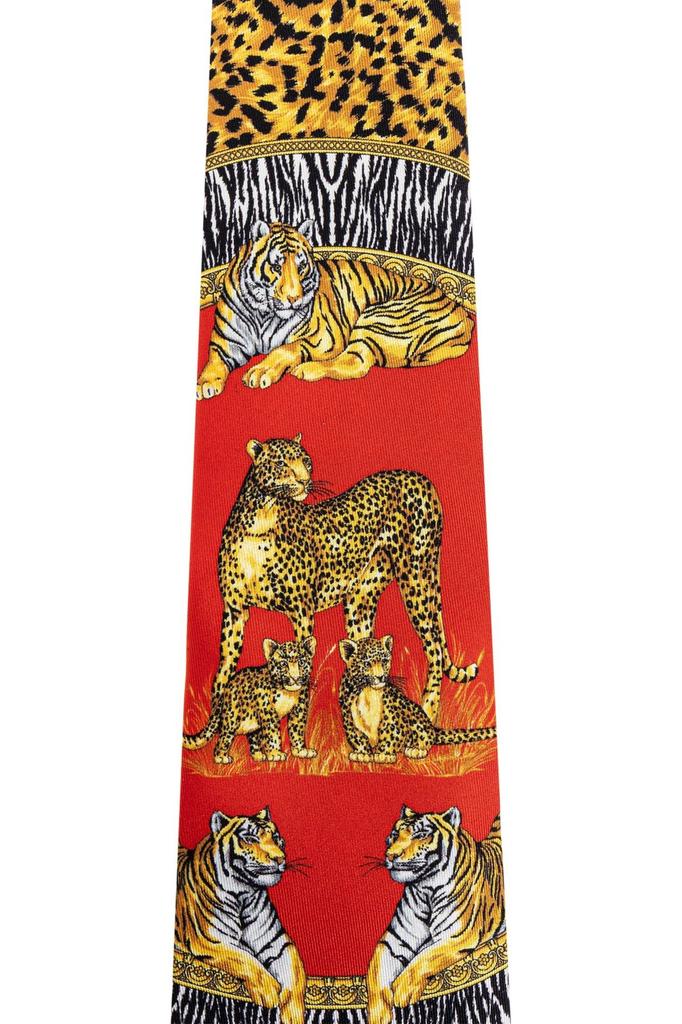 Versace Versace Leopard Printed Tie
