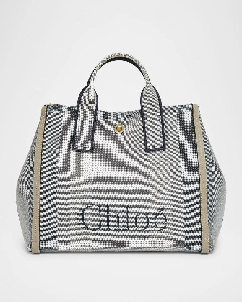 Chloé Large Carry Tote Bag in Jacquard Canvas 1