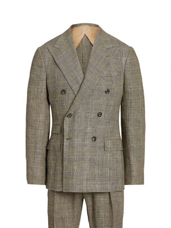 Ralph Lauren Silk-Linen Glen Plaid Double-Breasted Suit 5