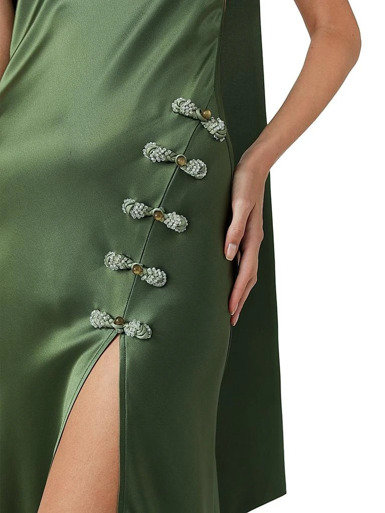 SAU LEE Priscilla Satin Open-Back Gown 6