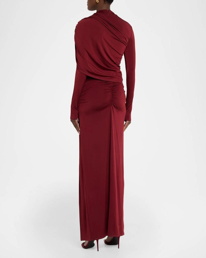 LAPOINTE Asymmetric Shawl Draped Jersey Gown 3