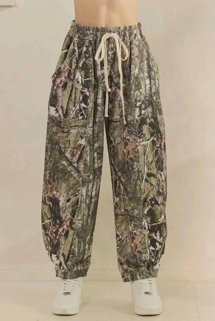 Veveret Veveret - Camo Printed French Terry Pant
