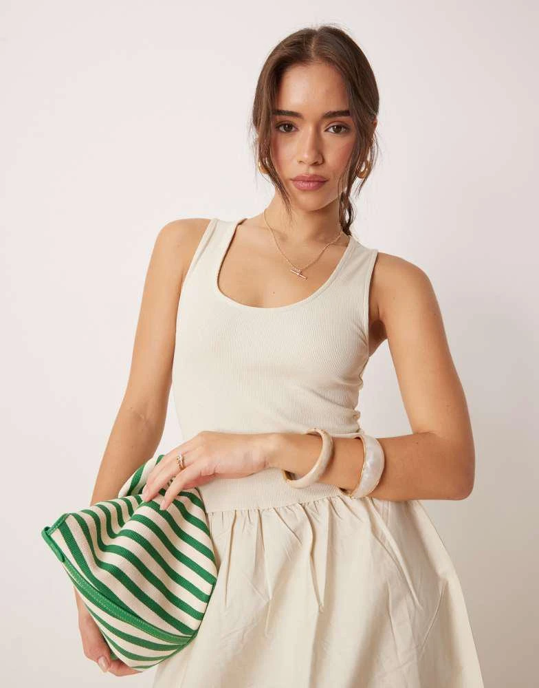 Mango Mango cotton drop waist maxi dress in beige - Dresses & Skirts -  BeyondStyle