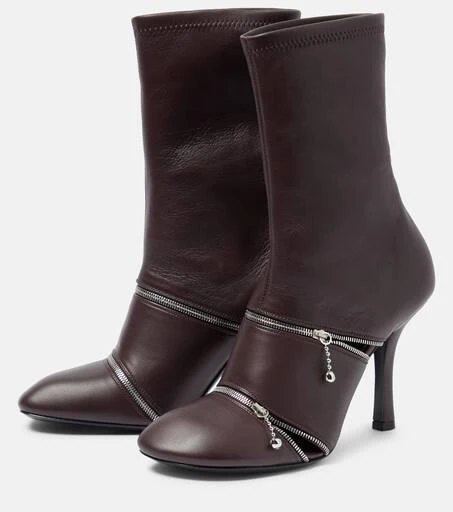 Burberry Peep leather ankle boots 5
